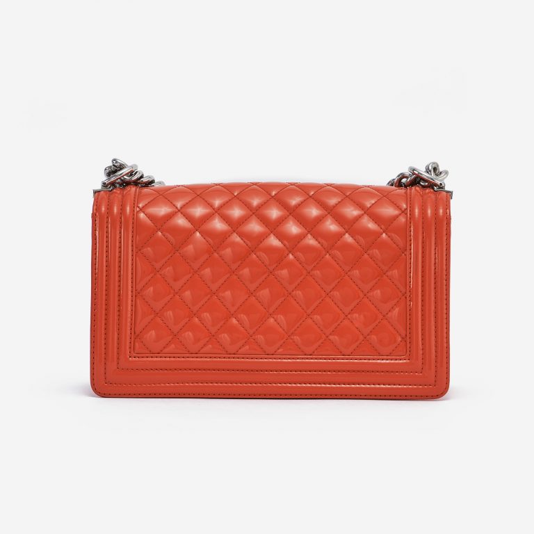 Chanel Boy Bag Medium Patent Leather Coral SACLÀB