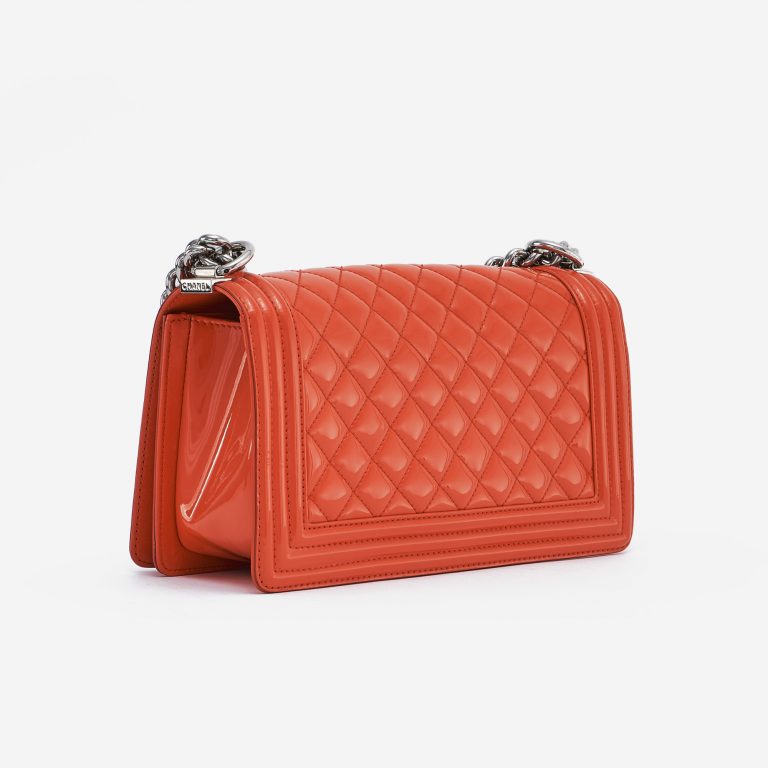Chanel Boy Bag Medium Patent Leather Coral SACLÀB