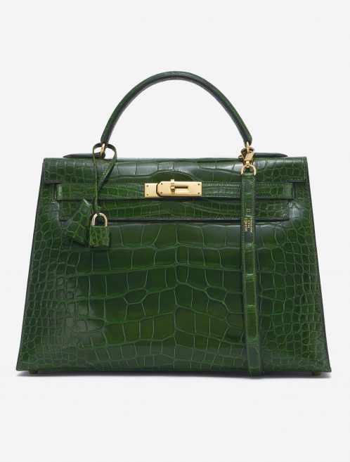 Hermès Kelly 32 Alligator Vert Emerald Exotic Handbag