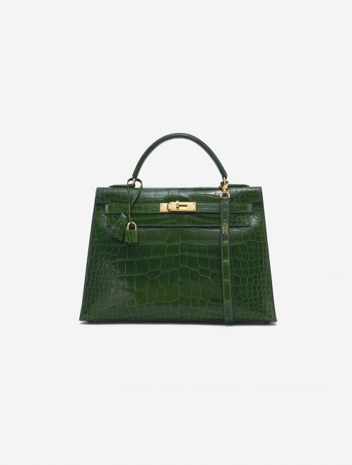 Hermès Kelly 32 Alligator Vert Emerald Exotic Handbag