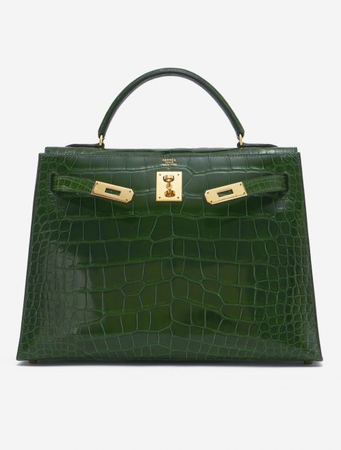 Hermès Kelly 32 Alligator Vert Emerald Exotic Handbag
