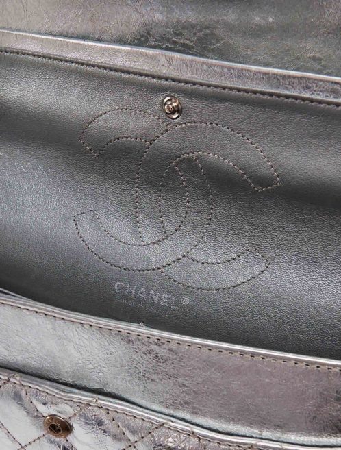 Chanel 2.55 226 Metallic Silver Limited Edition Bag SACLÀB Inside