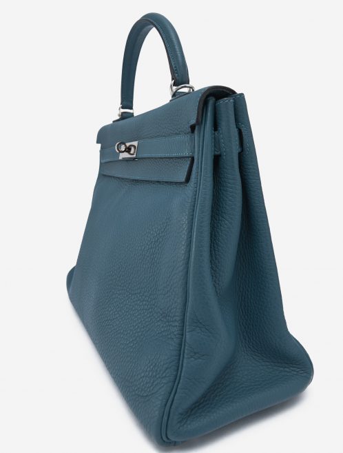 Hermès Kelly 35 Clemence leather Colvert Blue SACLÀB