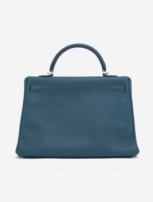 Hermès Kelly 35 Clemence leather Colvert Blue SACLÀB