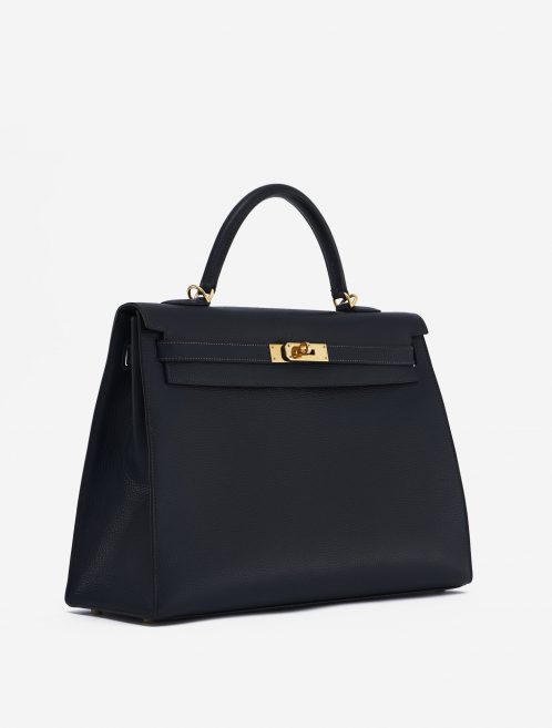 Hermès Kelly 35 Sellier Vache Liegee Bleu Indigo Bag SACLÀB