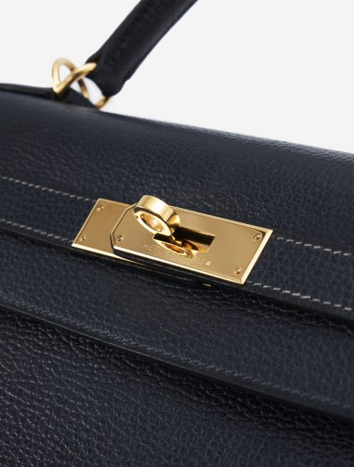 Hermès Kelly 35 Sellier Vache Liegee Bleu Indigo Bag SACLÀB