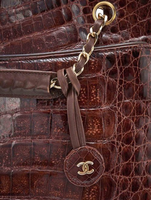 Vintage Chanel Shopper Medium Alligator Marron