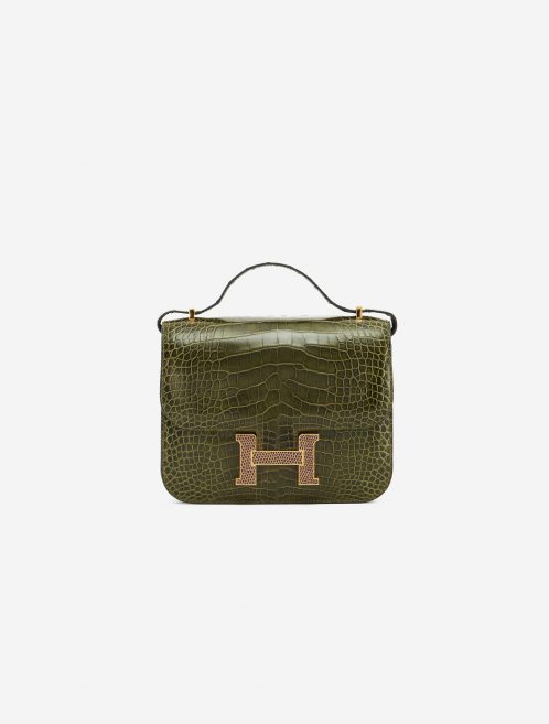 Hermès Constance Mini 18 Alligator Lizard Marquette Vert Veronese Agate Luxury Bag
