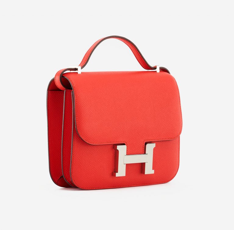 Pre-owned Hermès bag Constance 18 Mini Epsom Rouge Tomate Red | Sell your designer bag on Saclab.com