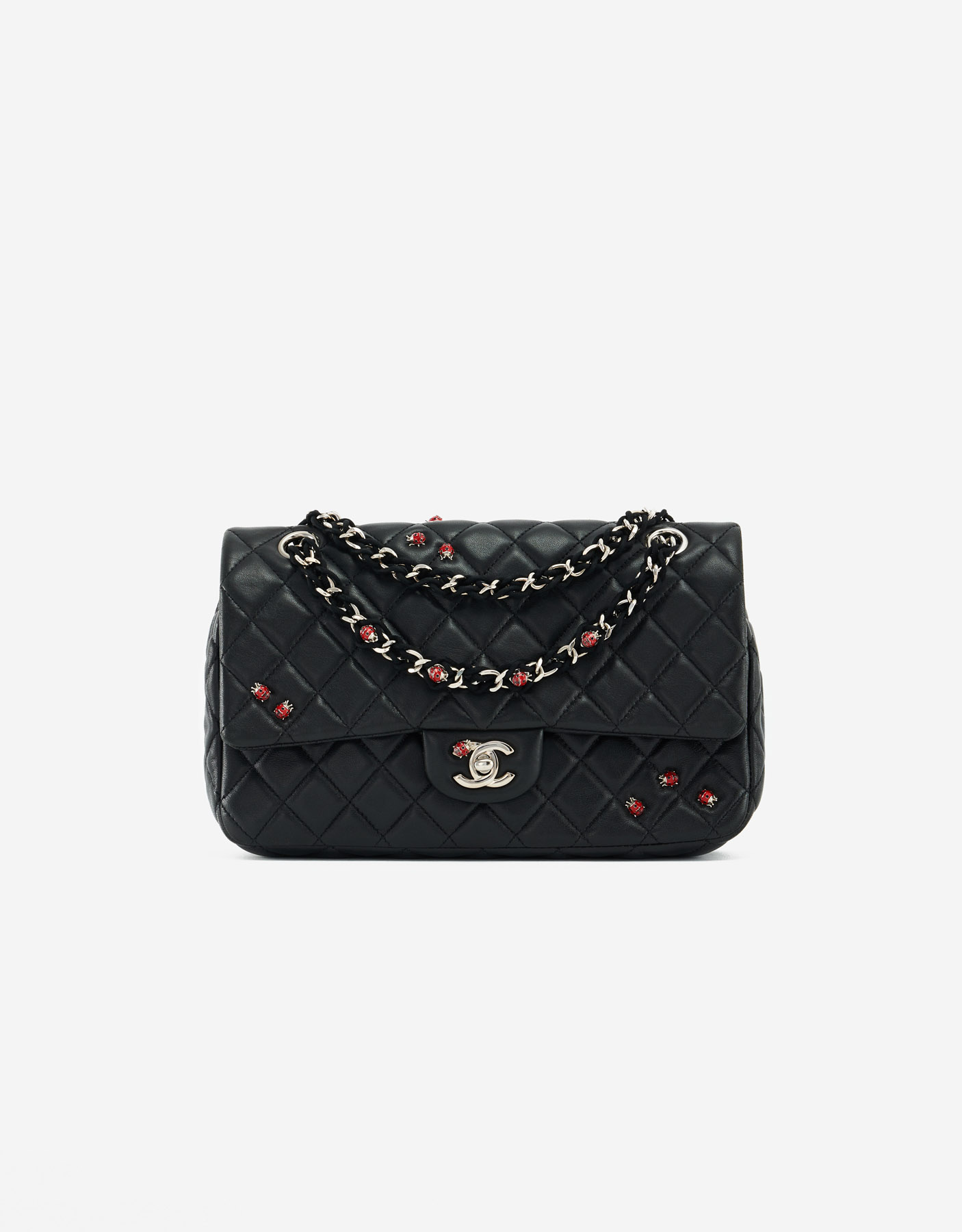 Chanel Timeless Medium Lamb Black Ladybug | SACLÀB