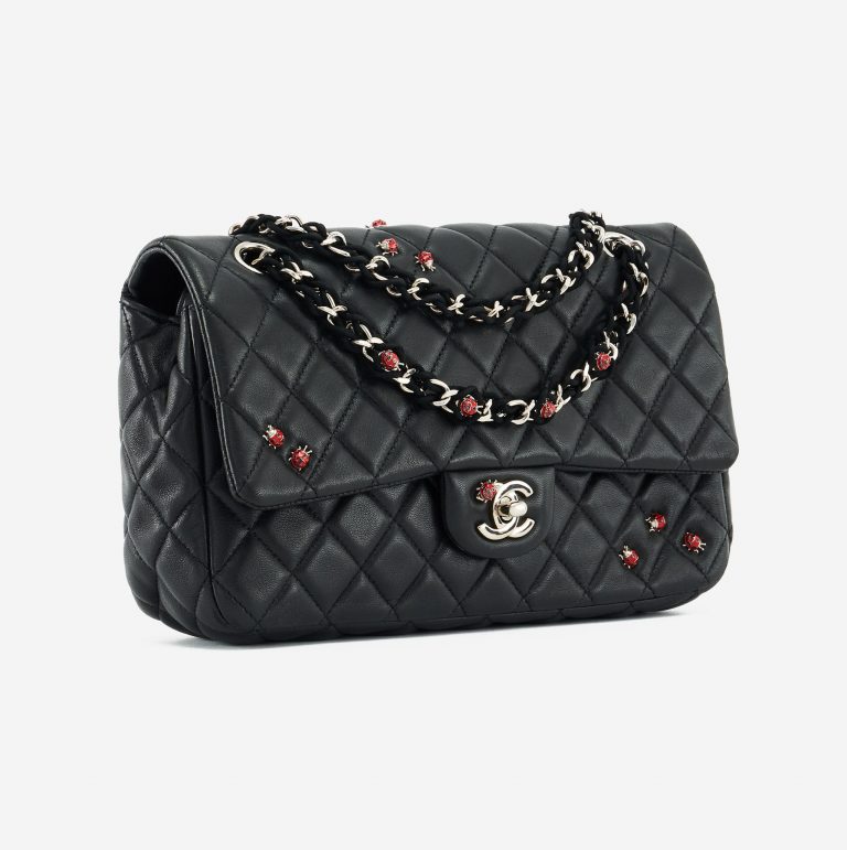Limited Edition Chanel Timeless Medium Lambskin Black Ladybug