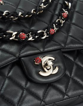 Limited Edition Chanel Timeless Medium Lambskin Black Ladybug