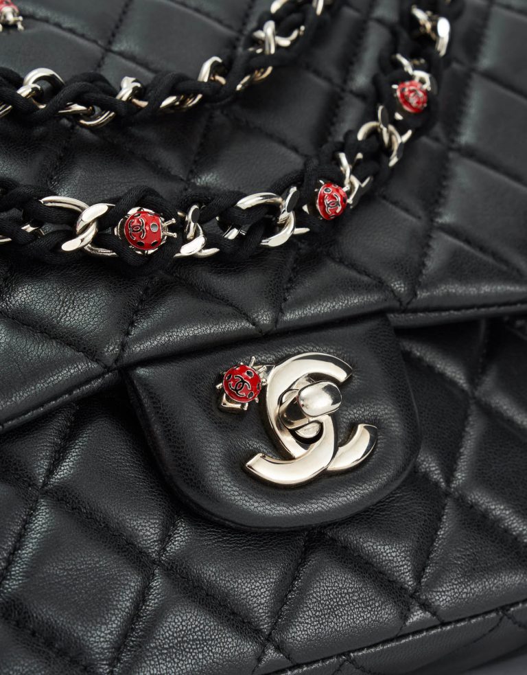 Limited Edition Chanel Timeless Medium Lambskin Black Ladybug