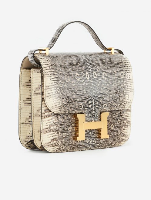 Pre-owned Hermès bag Constance 18 Mini Lizard Ombre Beige | Sell your designer bag on Saclab.com