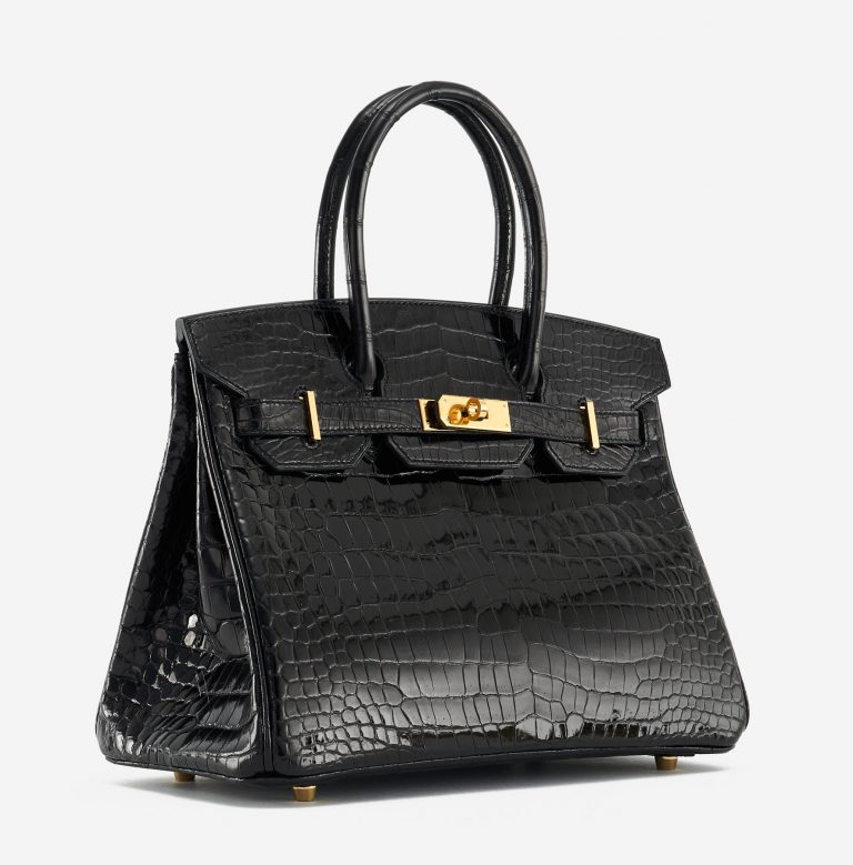 Hermès Birkin 30 Porosus Crocodile Black Exotic Luxury Bag