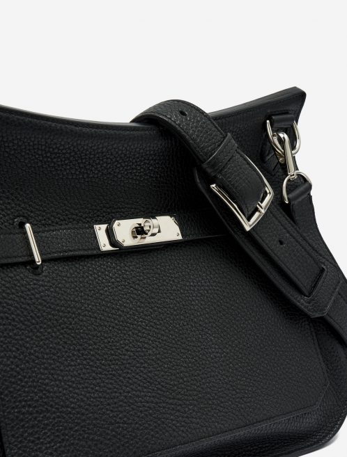 A Pre-Loved Hermés Jypsiere 28 Taurillon Clemence in Black Silver Hardware