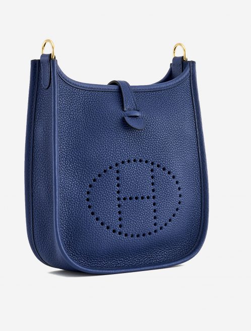 Frontside of a pre-loved Hermès Evelyne 16 Amazone Blue Sapphire / Blue Indigo on SACLÀB