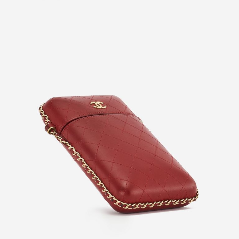 A pre-loved Chanel Clutch with Chain Calfskin Red on SACLÀB