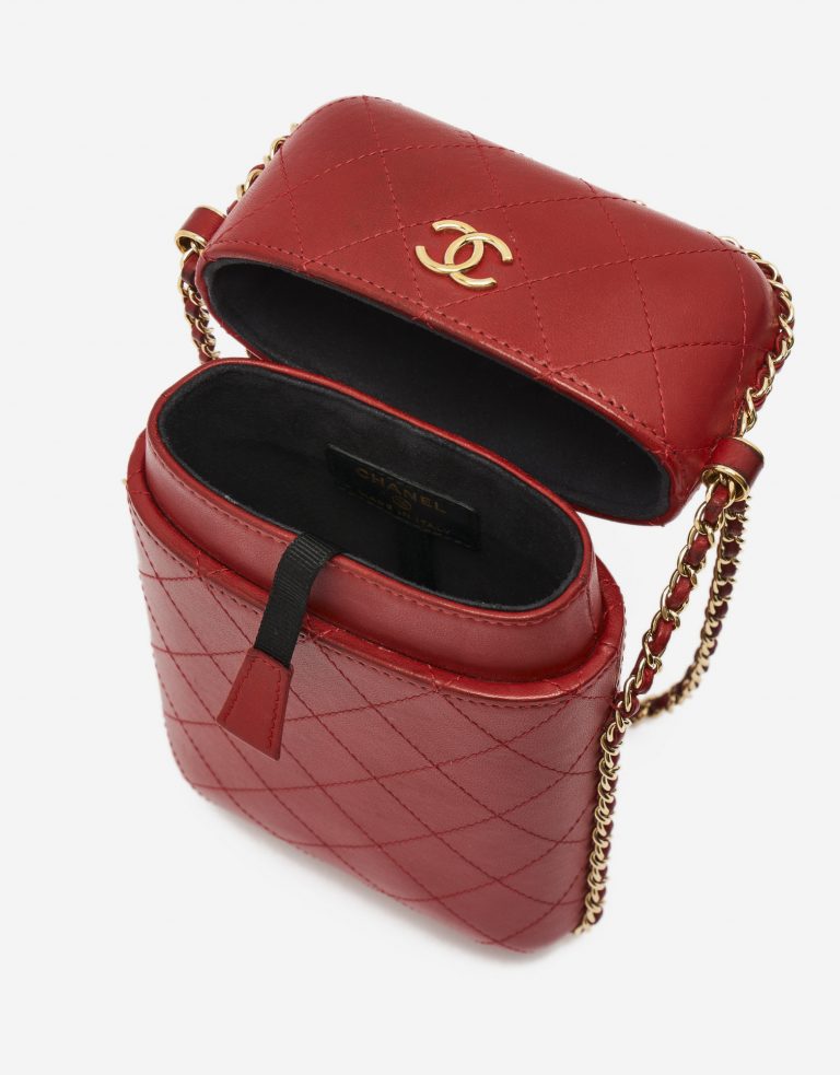 A pre-loved Chanel Clutch with Chain Calfskin Red on SACLÀB