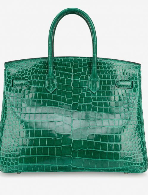 Pre-owned Hermès bag Birkin 35 Crocodile Porosus Vert Emeraude Green | Sell your designer bag on Saclab.com