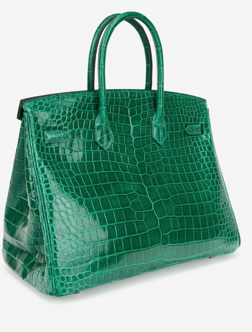 Pre-owned Hermès bag Birkin 35 Crocodile Porosus Vert Emeraude Green | Sell your designer bag on Saclab.com