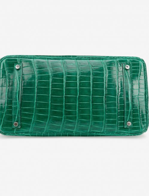 Pre-owned Hermès bag Birkin 35 Crocodile Porosus Vert Emeraude Green | Sell your designer bag on Saclab.com