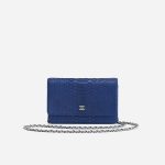A Pre-Loved Chanel Wallet On Chain Python Blue on SACLÀB