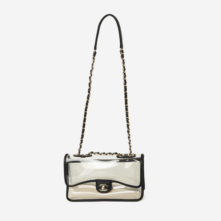 A pre-loved Chanel Timeless Medium PVC 'Sand By The Sea' on SACLÀB