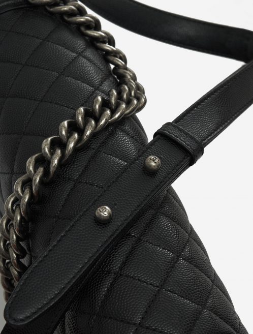 A pre-loved Chanel Boy Medium Caviar Black on SACLÀB