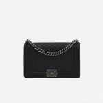 A pre-loved Chanel Boy Medium Caviar Black on SACLÀB