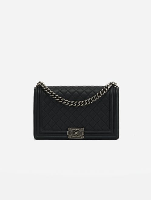 A pre-loved Chanel Boy Medium Caviar Black on SACLÀB