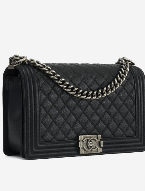 A pre-loved Chanel Boy Medium Caviar Black on SACLÀB