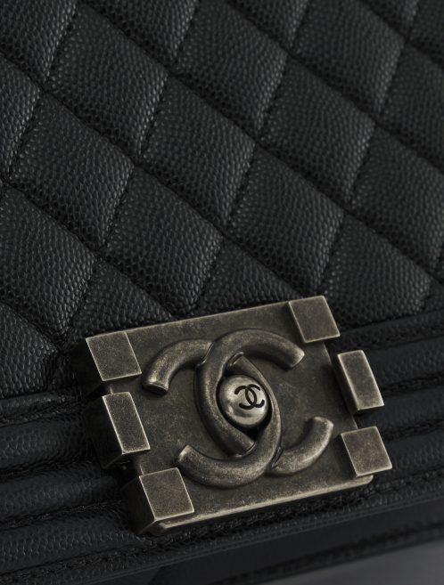 A pre-loved Chanel Boy Medium Caviar Black on SACLÀB