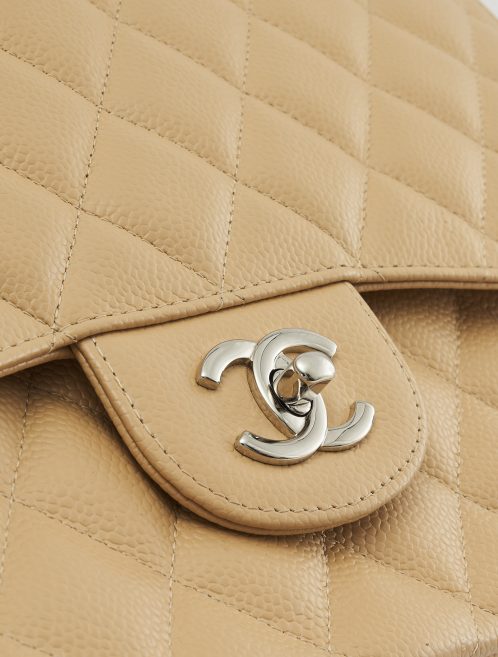 A pre-loved Chanel Timeless Jumbo Caviar Beige on SACLÀB