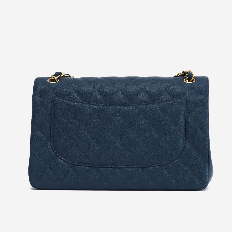 A pre-loved Chanel Timeless Jumbo Caviar Blue on SACLÀB