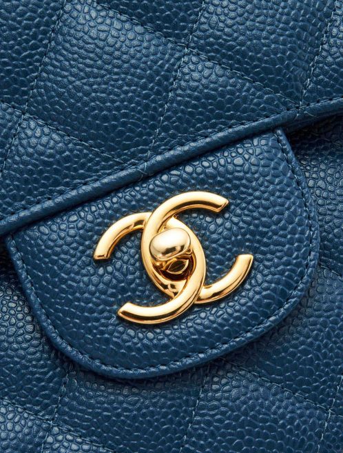 A pre-loved Chanel Timeless Jumbo Caviar Blue on SACLÀB