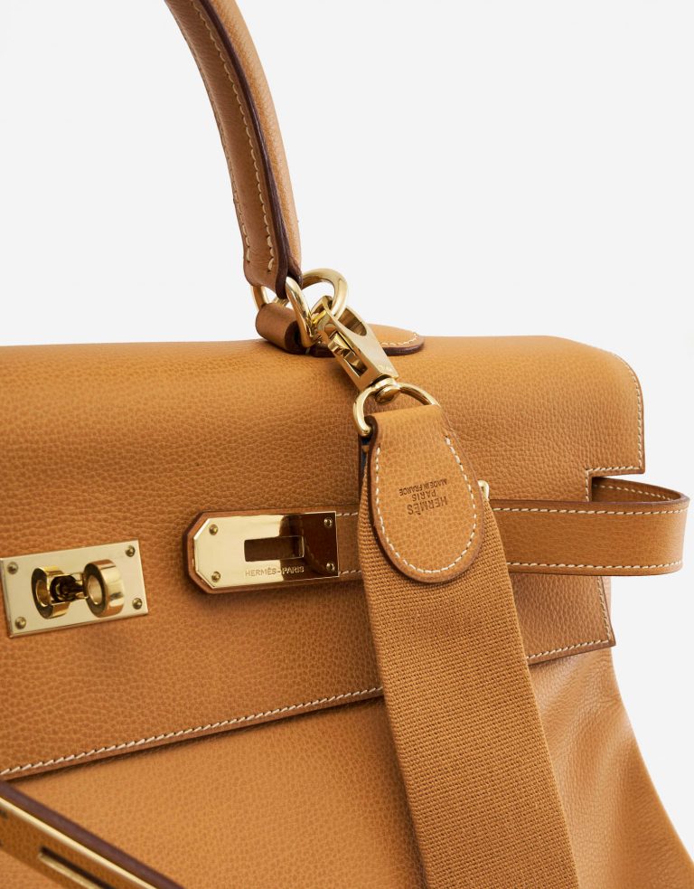 Pre-owned Hermès bag Kelly 50 Ardennes Natural Beige, Brown | Sell your designer bag on Saclab.com