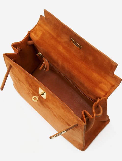A pre-loved Hermès Kelly 25 Doblis Orange H on SACLÀB