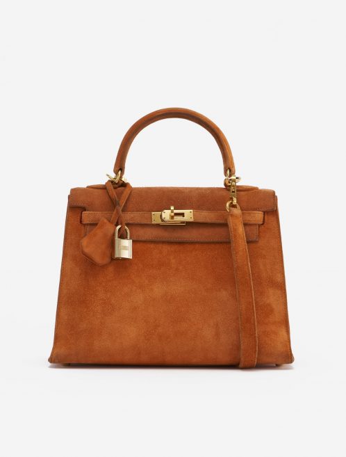 A pre-loved Hermès Kelly 25 Doblis Orange H on SACLÀB
