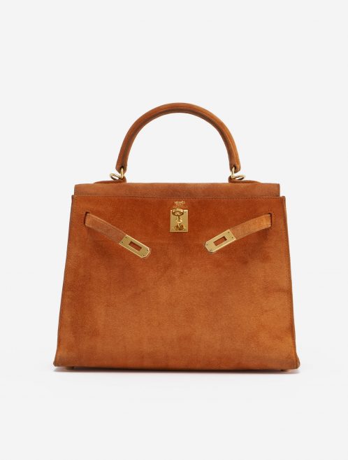A pre-loved Hermès Kelly 25 Doblis Orange H on SACLÀB
