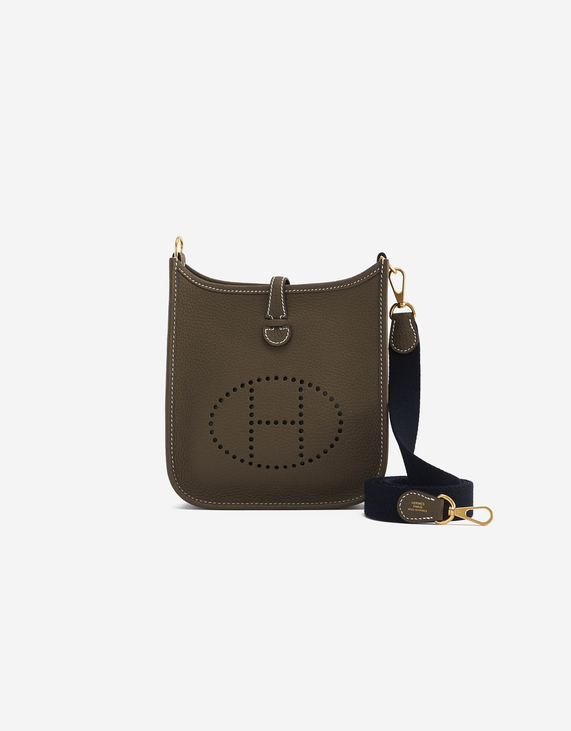 すぐお届け 関税込み HERMES Evelyne TPM Etoupe Blue Indigo Hermes Evelyne Amazon bag TPM Etoupe grey/ Blue indigo