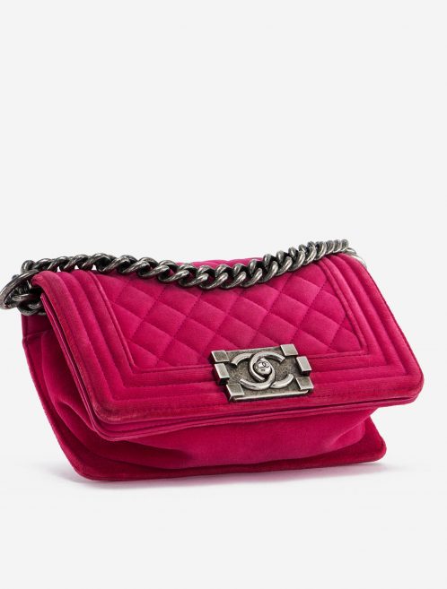 Pre-owned Chanel bag Boy Small Velvet Pink Pink | Sell your designer bag on Saclab.com