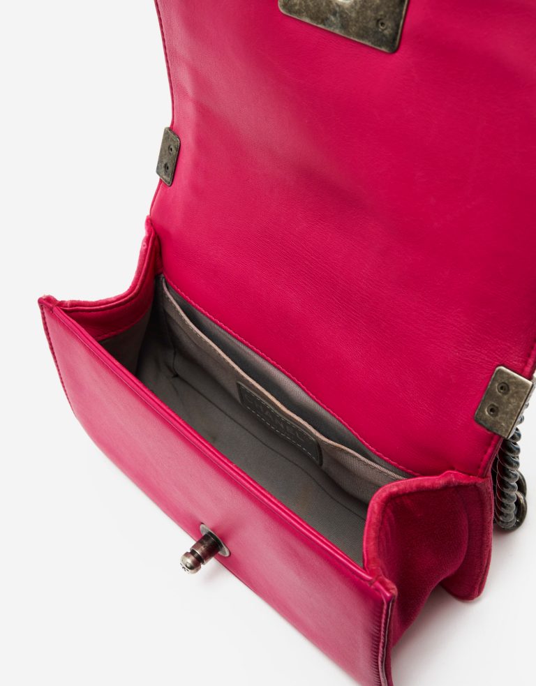 Pre-owned Chanel bag Boy Small Velvet Pink Pink | Sell your designer bag on Saclab.com