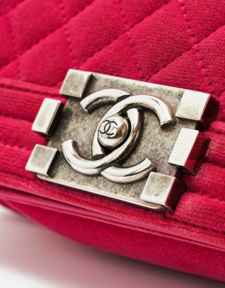 Pre-owned Chanel bag Boy Small Velvet Pink Pink | Sell your designer bag on Saclab.com