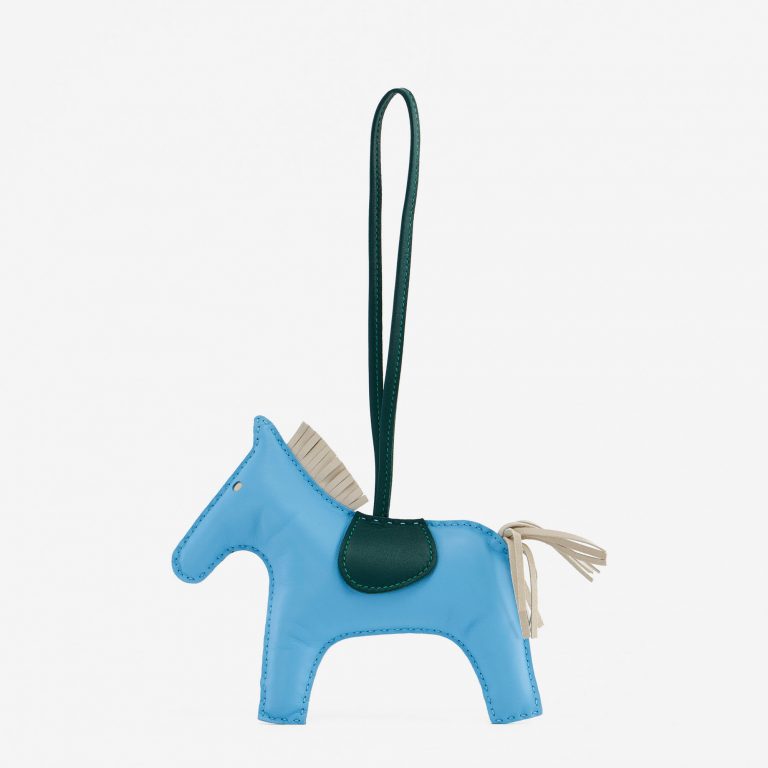 Pre-owned Hermès bag Rodeo Medium Swift Blue Blue | Sell your designer bag on Saclab.com