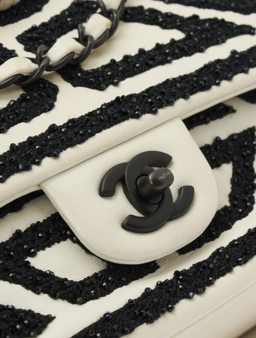 Chanel Timeless Medium Lamb White/Black
