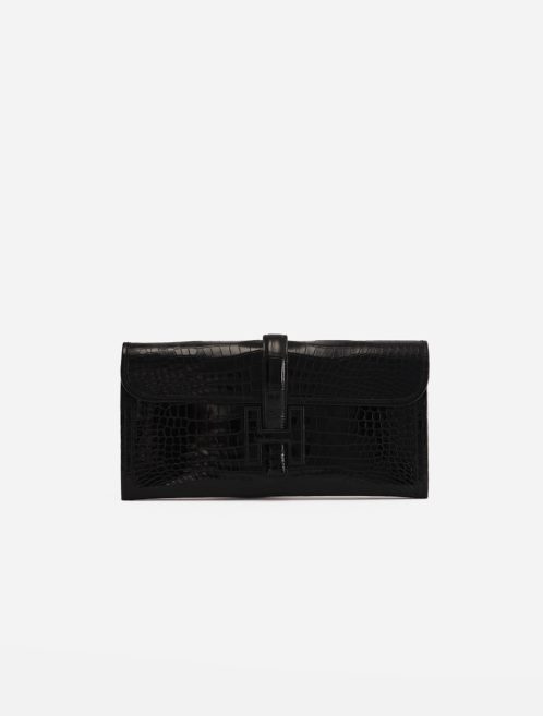 Hermès Jig Elan Crocodile Porosus Black