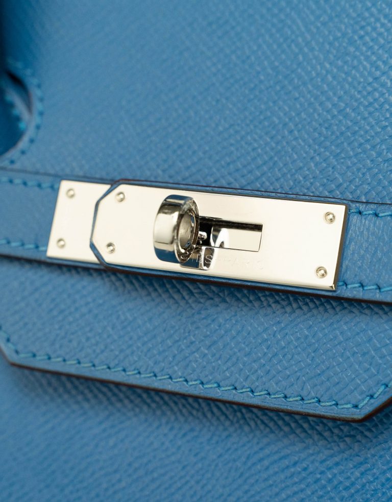 Pre-owned Hermès bag Birkin 35 Epsom Bleu Mykonos Blue | Sell your designer bag on Saclab.com