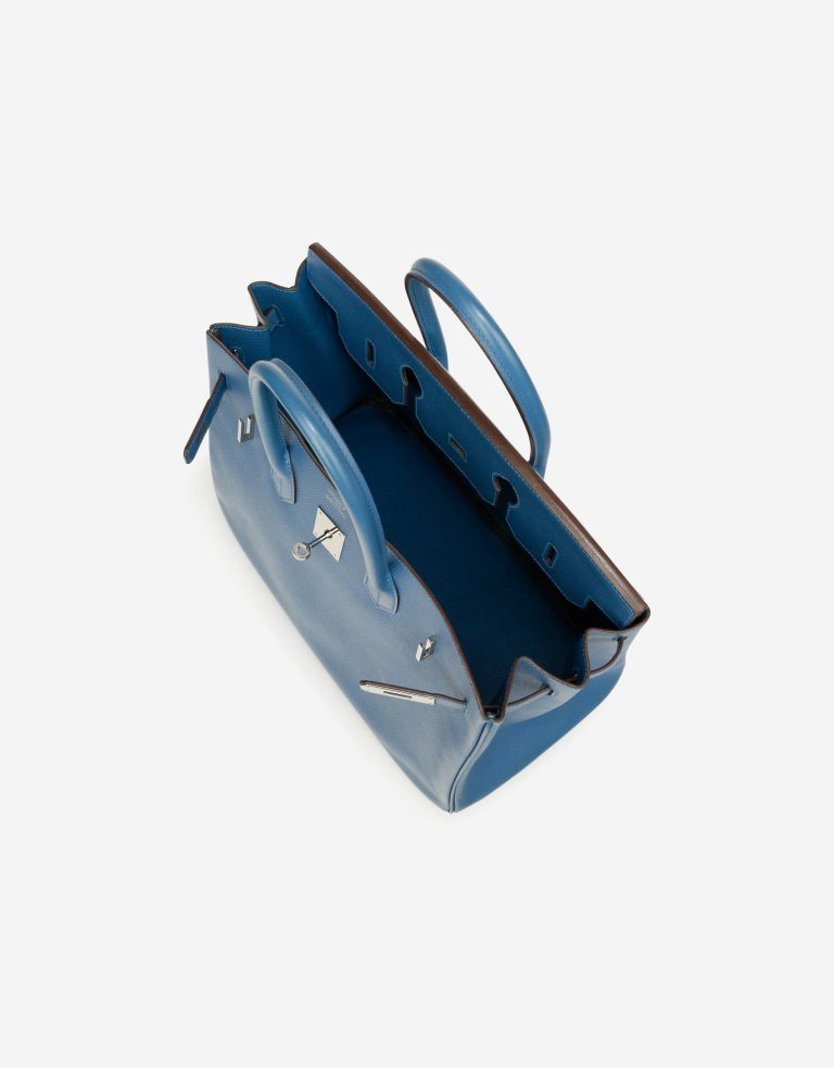 Pre-owned Hermès bag Birkin 35 Epsom Bleu Mykonos Blue | Sell your designer bag on Saclab.com