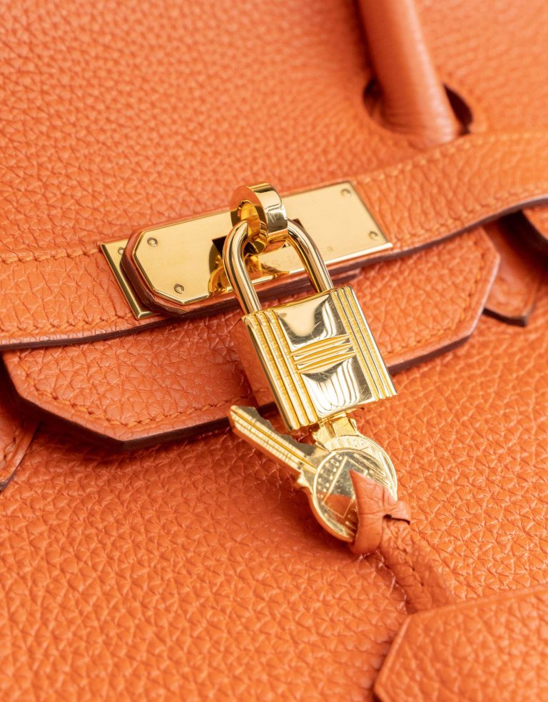 Pre-owned Hermès bag Birkin 35 Togo Orange H Orange | Sell your designer bag on Saclab.com